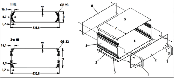 19" plug-in boxes - VESA 5 260 - Image 3