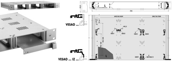 19" plug-in boxes - VESAO 1 260 333 L - Image 3